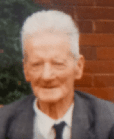 Bill Mullins in old age in Clonmel in the late 1990s